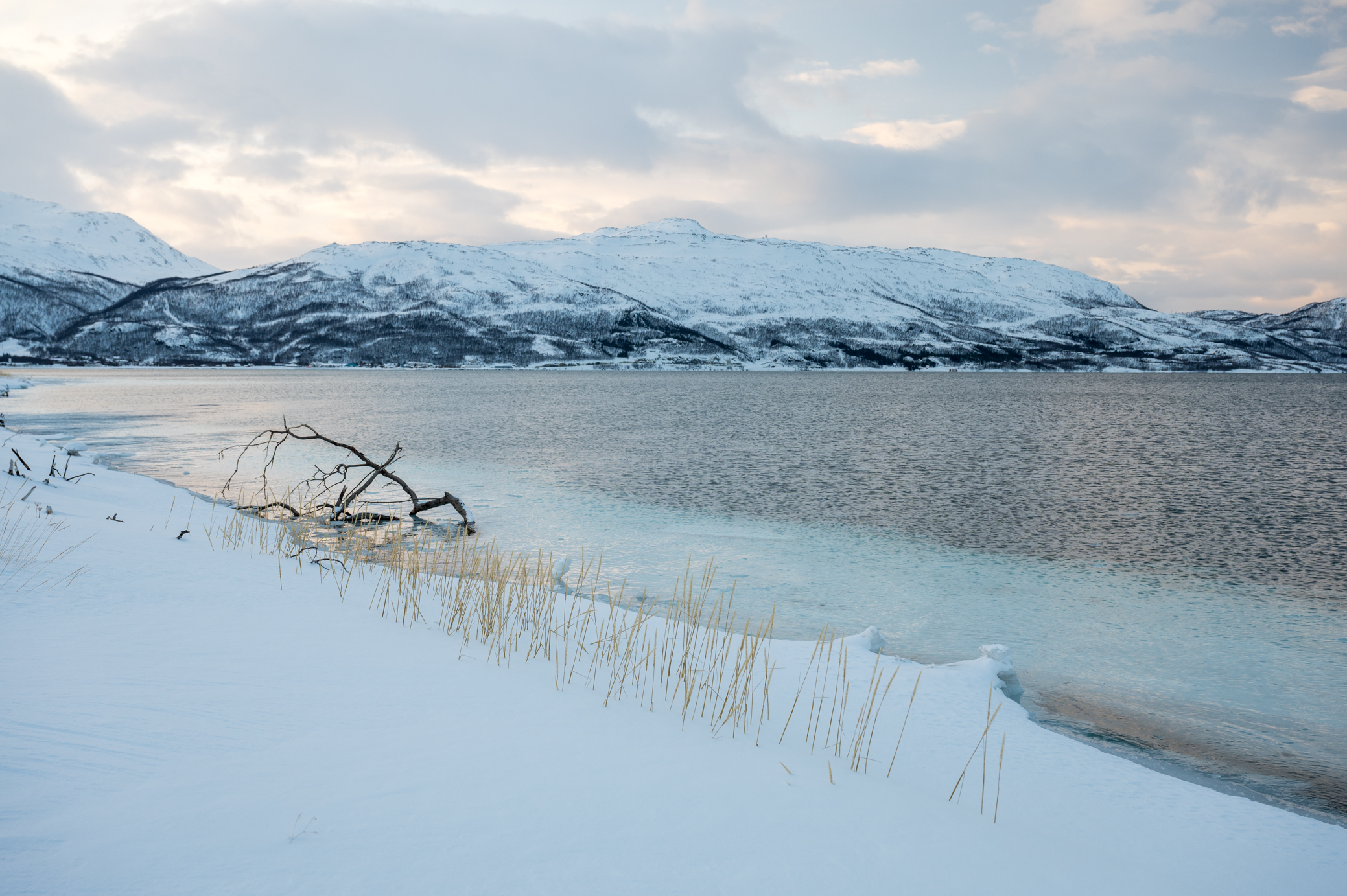 Ein Strandtag ... mit Schneeschuhen