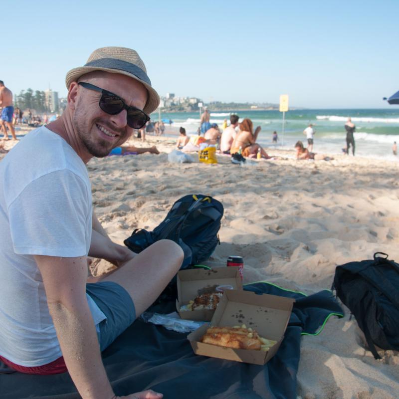 Fish and Chips am Manly Beach