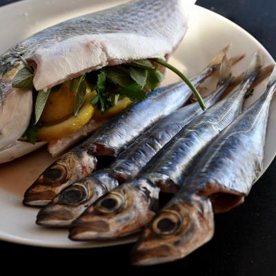 Frischer Fisch zum Abendessen