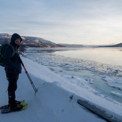 Mit den Schneeschuhen durch Målsnes